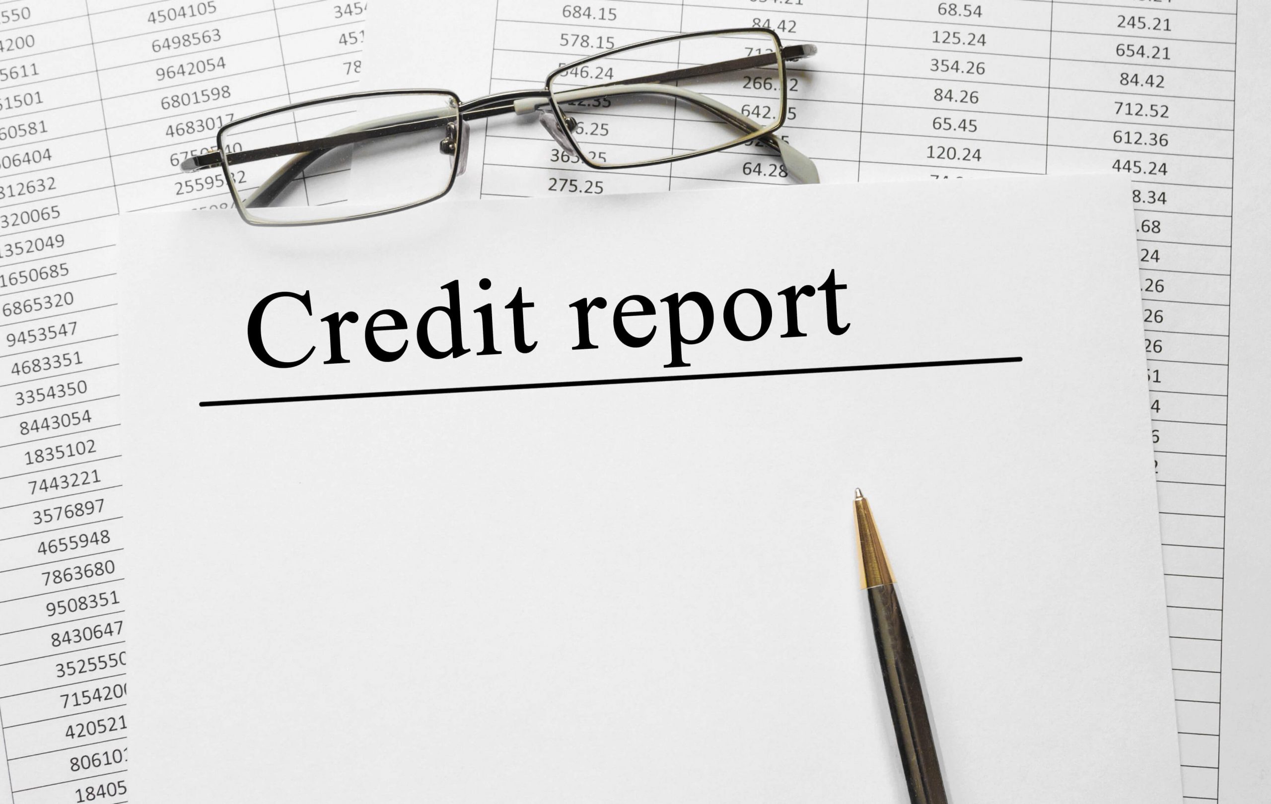 A credit report of a financial institution